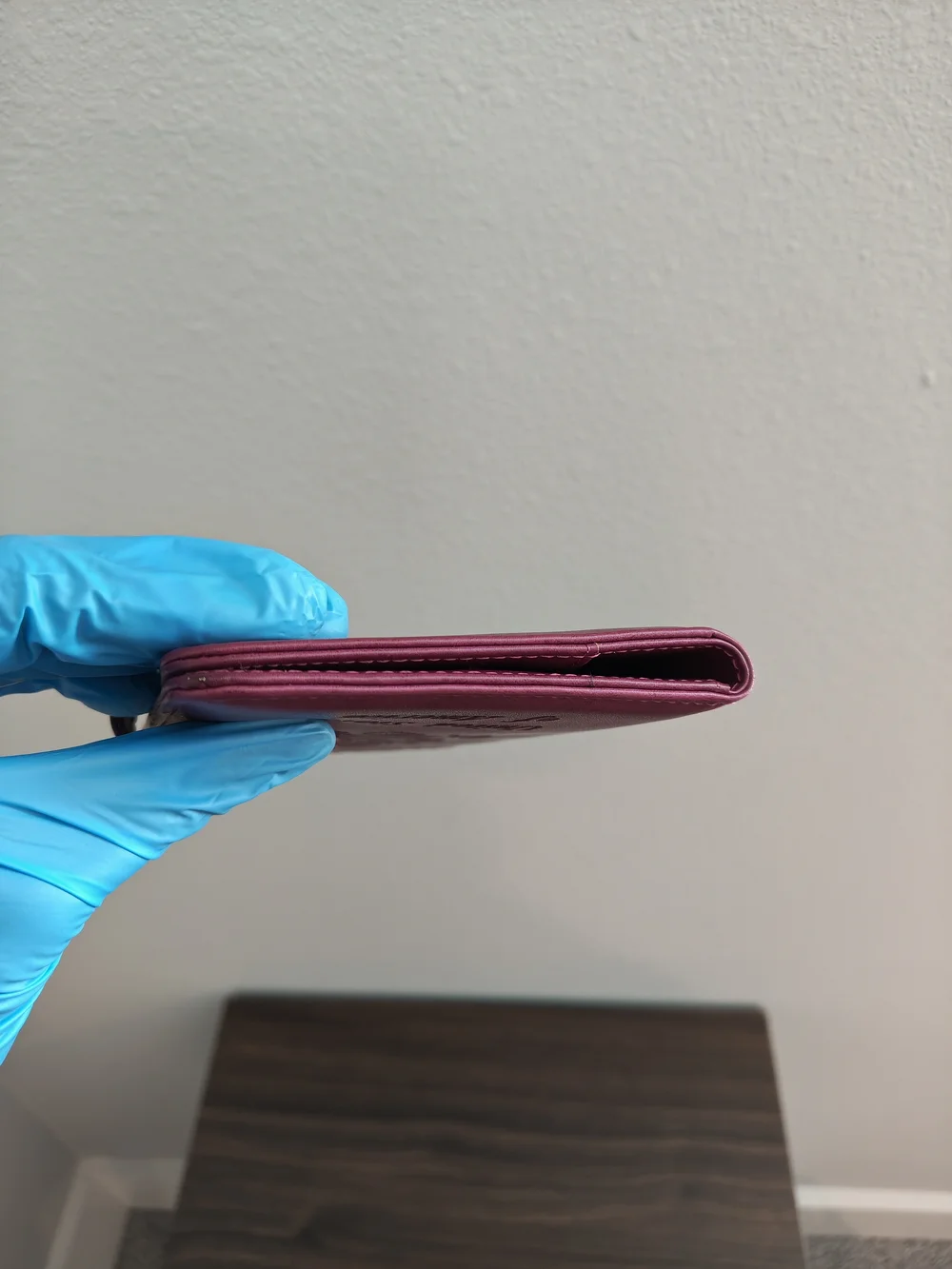 Pink Passport Holder Wallet with Snap Closure